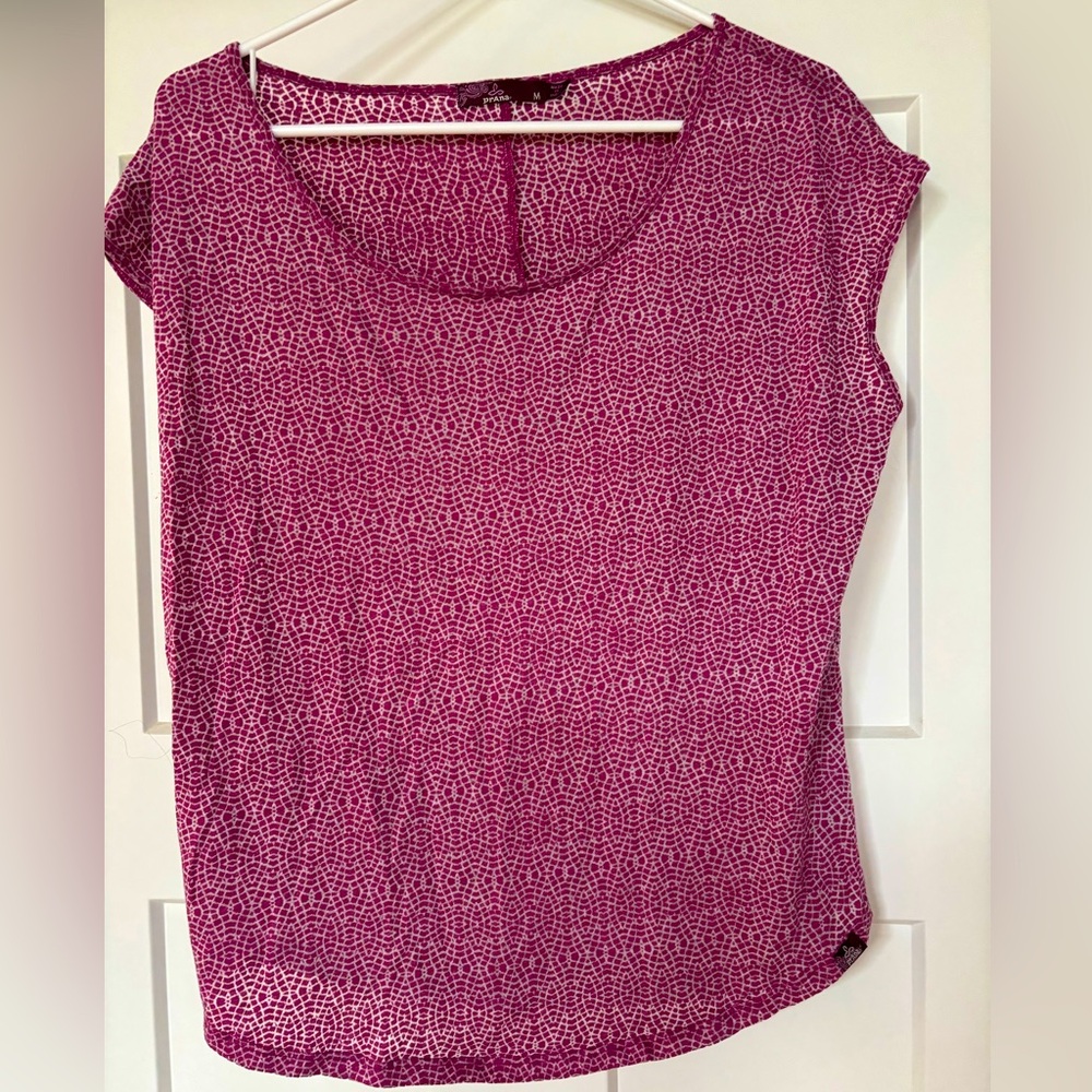 Women's Prana Pink Patterned Top